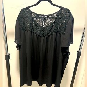 Torrid Flowy Black blouse Size 6.